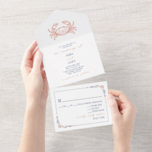 Casamento de Fazenda RSVP Vermelho e Azul com Cara