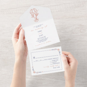 Casamento de Fazenda RSVP Vermelho e Azul de Lagos