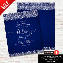 Casamento de fazendeiros de rendas brancas AZUIS