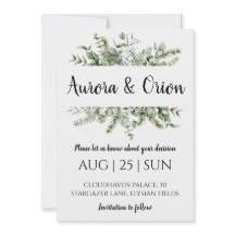 casamento de férias de inverno salvar os convites