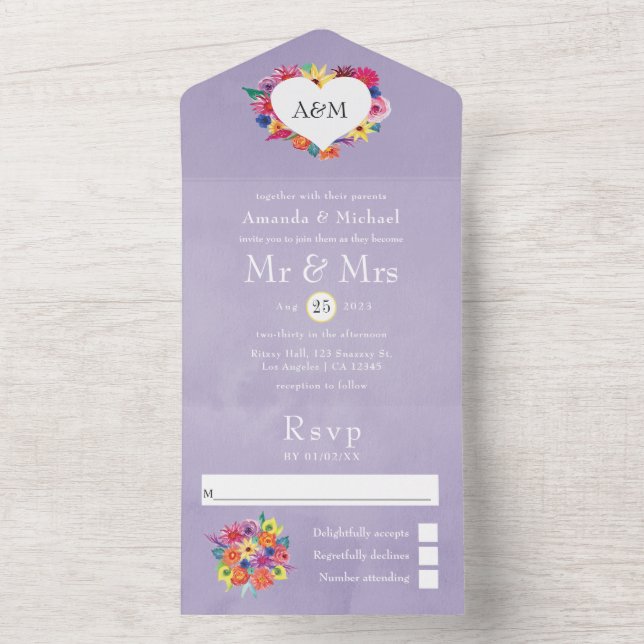 Casamento de Fiesta Mexicana Floral em Aquarela (Interno)