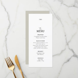 Casamento de Flat Menu Minimalista.