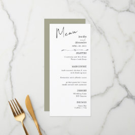 Casamento de Flat Menu Minimalista.