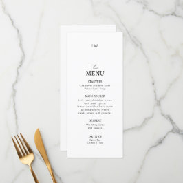 Casamento de Flat Menu Minimalista.