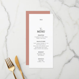 Casamento de Flat Menu Minimalista.