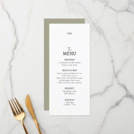 Casamento de Flat Menu Minimalista.