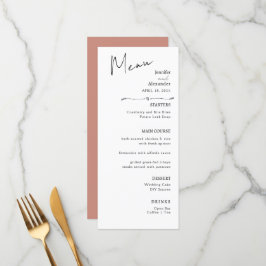Casamento de Flat Menu Minimalista.