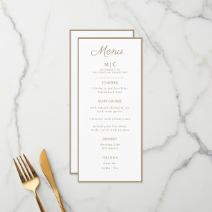 Casamento de Flat Menu Minimalista.