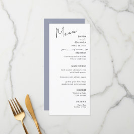 Casamento de Flat Menu Minimalista.