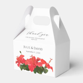 Casamento de Flor de Hibiscus Obrigado Caixa de Fa