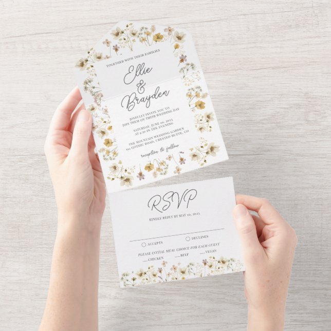 Casamento de flor selvagem (Aba destacável)