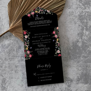 Casamento de flor selvagem com multicor do jardim
