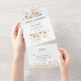 Casamento De Flor Selvagem Rsvp Com Rústica Rústic