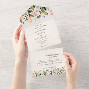 Casamento de Flor Selvagem Sem Costura