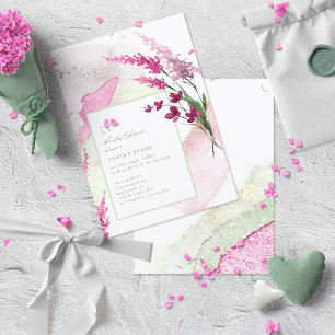 Casamento de Flor Silvestre Aguarela Chuveiro Fuch