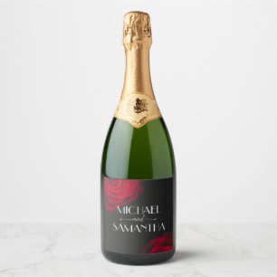 Casamento de flores de pétalas com rosa vermelha d