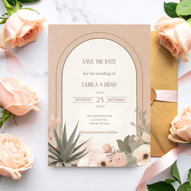 Casamento de Flores do Deserto de Luxo Moderno Sal (Criador carregado)