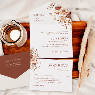 Casamento de Flores Secas de Autumn Romance