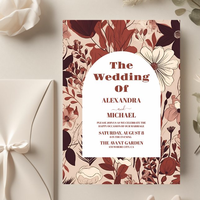 Casamento de Flores Selvagens de Borgonha (Criador carregado)