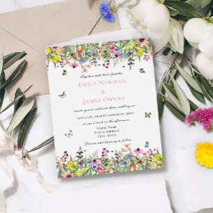 Casamento de Flores Selvagens Elegante de Água par