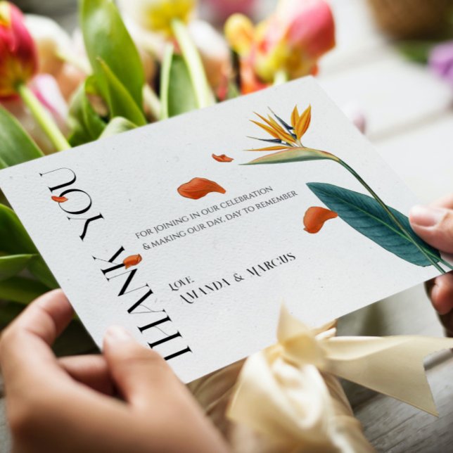 Casamento de Flores Tropicais de rico - Cartões de (Criador carregado)