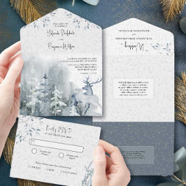 Casamento de Floresta de Neve e de Aquarela de Vea