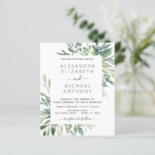 Casamento de Folhagem de Verde Botânico