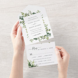 Casamento de Folhagem Verde Eucalyptus