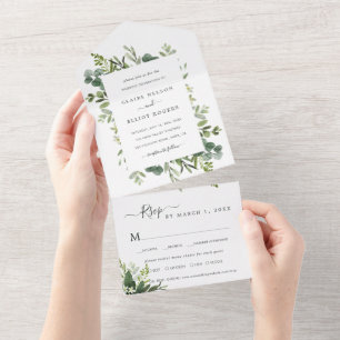 Casamento de Folhagem Verde Eucalyptus