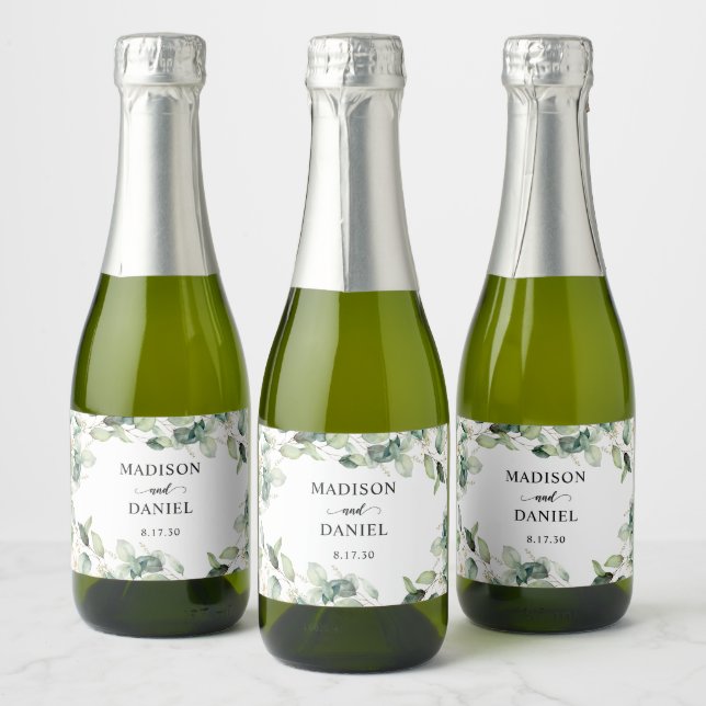 Casamento de Folhas de Eucalipto (Garrafas)