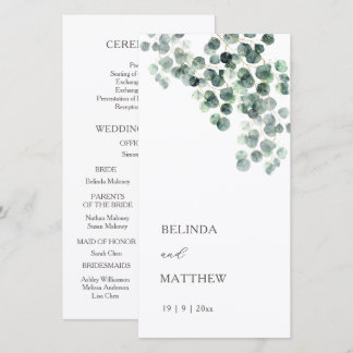 Casamento de Folhas de Eucalipto em Aquarela