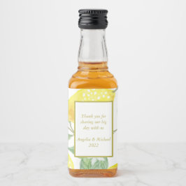 Casamento de folhas verdes de limões amarelos mode