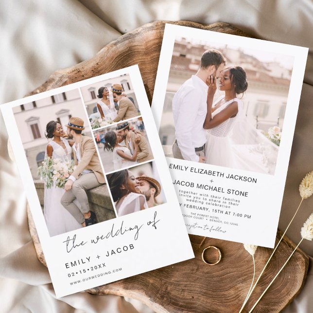 Casamento de Foto Cinco Minimalista de Orçamento (Criador carregado)