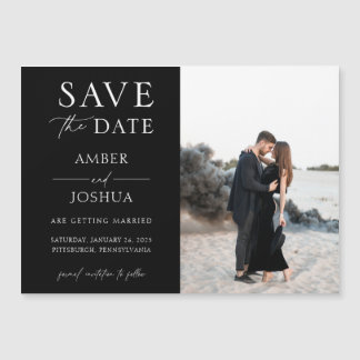 Casamento de Foto Clássico Elegante Salve o Magnet