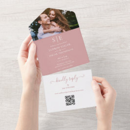 Casamento de Foto com Código QR e Monograma em Ros