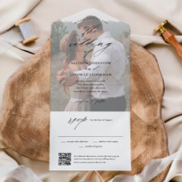 Casamento de Foto com QR Code Elegante