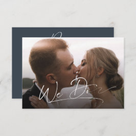 Casamento de foto de script elegante com RSVP mode