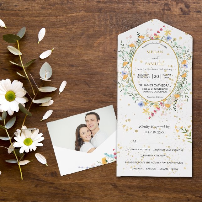 Casamento de Foto do Campo de Flores Selvagens Ova (Criador carregado)