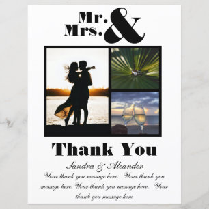 Casamento de foto do Cartões de agradecimentos pre