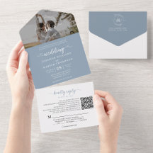 Casamento de Foto do Código QR do Elegante Dusty B