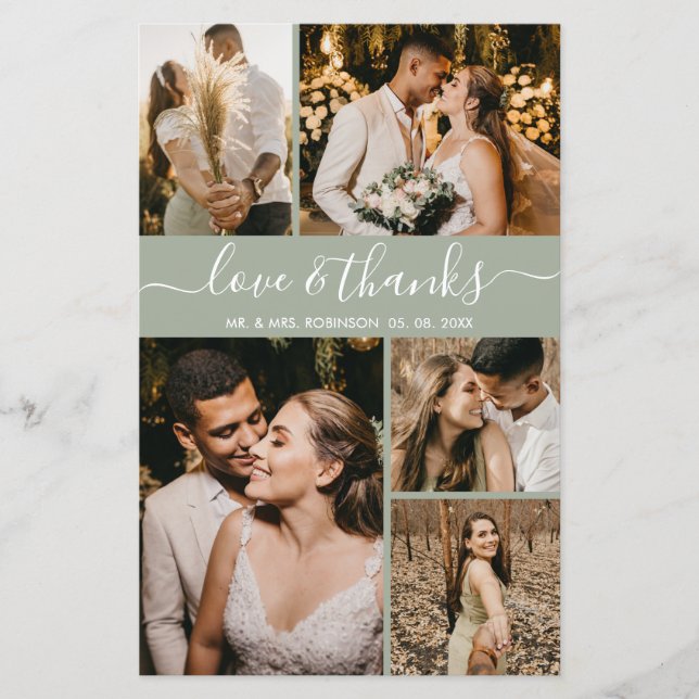 Casamento De Foto Do Elegante Do Orçamento Obrigad (Frente)