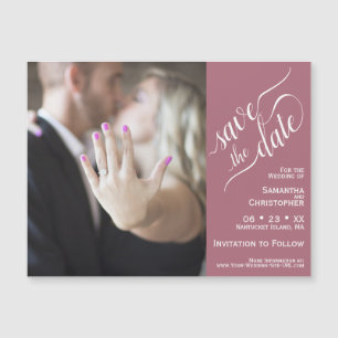 Casamento de Foto do Mod Salve o Magnet Rosa de Po