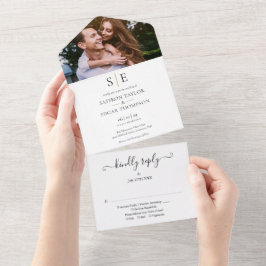 Casamento de Foto Dourada e Preta
