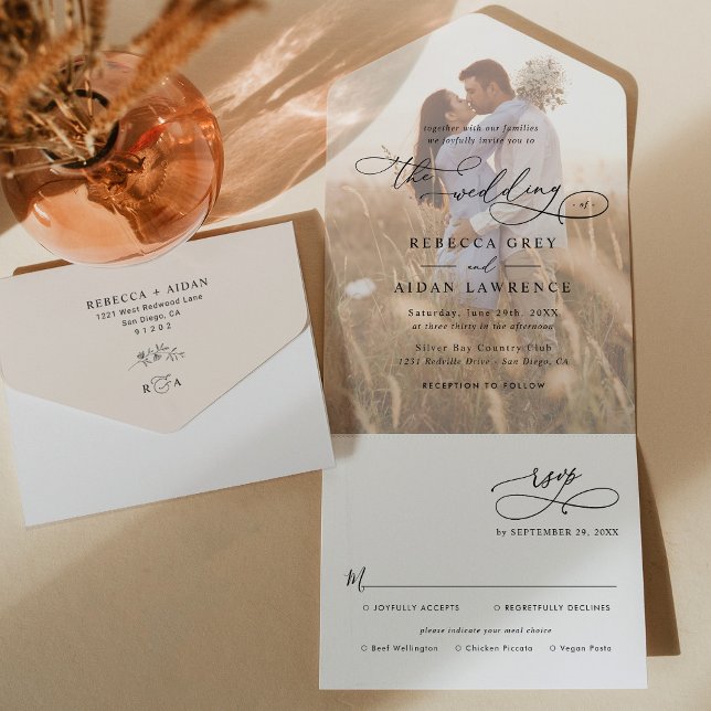 Casamento de Foto Elegante Neutral Boho (Criador carregado)