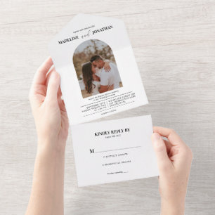 Casamento De Foto Elegante Simples Rsvp