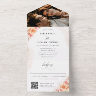 Casamento de Foto Floral do Peach Orange