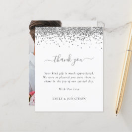 Casamento de Foto Glitter de Prata do Orçamento Ob