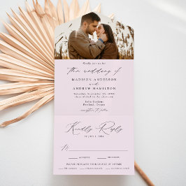 Casamento de Foto Lavanda Moderna e Elegante