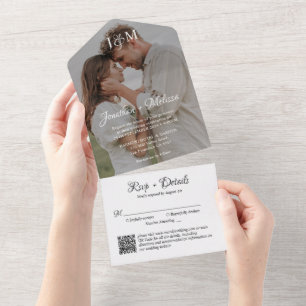 Casamento de Foto Monograma com Script de Na moda