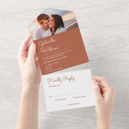 Casamento de Foto Monograma Terracota com Letra El